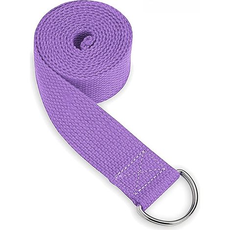 Sangle de yoga, bande élastique avec boucle de réglage ultra-sécurisée, texture douce, durable et confortable – idéale pour les étirements quotidiens, la kinésithérapie et le fitness (1/5)