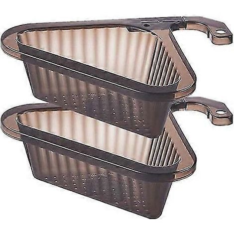 Panier égouttoir réglable pour évier de cuisine (lot de 2) avec panier d'égouttage transparent D (1/5)