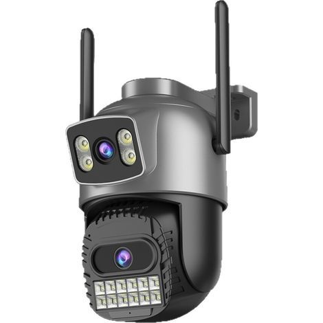 4K-Außenkamera mit 360°-WLAN, Dual-Objektiv, Farbnachtsicht, intelligenter Verfolgung, Zwei-Wege-Audio, kostenlosem Cloud-Speicher und IP66-Schutz (1/5)