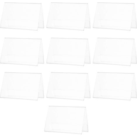 Lot de 10 plaques nominatives en acrylique pour présentation de noms d'invités de conférence (1/5)