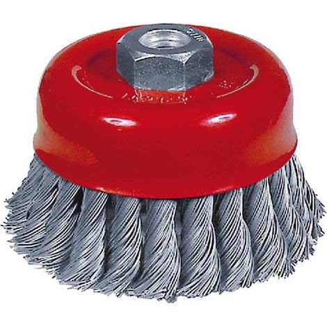 SPAZZOLA A TAZZA PER SMERIGLIATRICE filo 0,50 mm - Ø 100 mm
