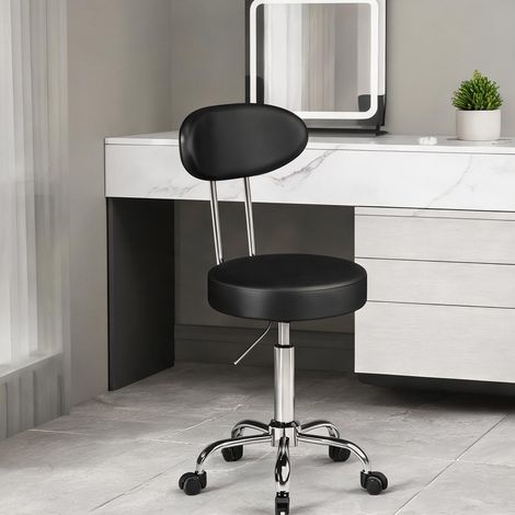 Tabouret nero en finta pelle metallo 41,5 x 35 x 100 cm (1/5)