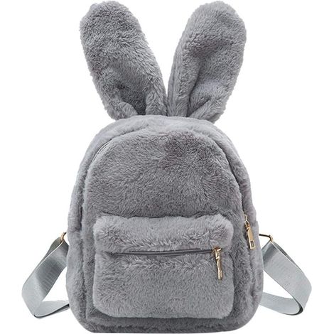 Sac À Dos Mini - Fourrure Synthétique - Oreilles De Lapin - Pour Femme Et Adolescentes - 1 Pièce (1/4)