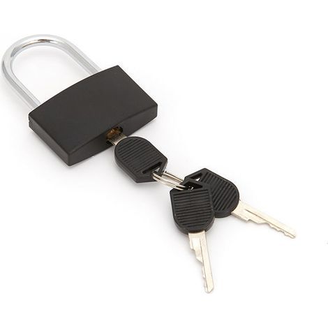 1 pc 28mm, Black trunk lock with key, trunk padlock, mini colored padlocks, trunk padlock with 2 keys, for luggage, travel bag, journal (1/5)
