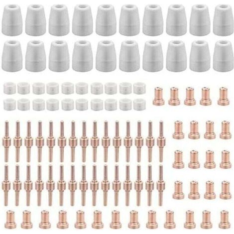 120 Pices PT31 Consommables Plasma Decoupeur Plasma Parkside Cut 30 40 50 Consommables de Dcoupeuse Plasma Accessoire Decoupeur Plasma Electrode Tip Buse