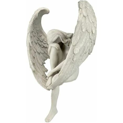 Ornements de jardin Sculptures AIU Statues Ange avec ailes Assis Statue Figurine Décoration Ornements de jardin Cadeau Fait de résine de haute qualité (1/5)