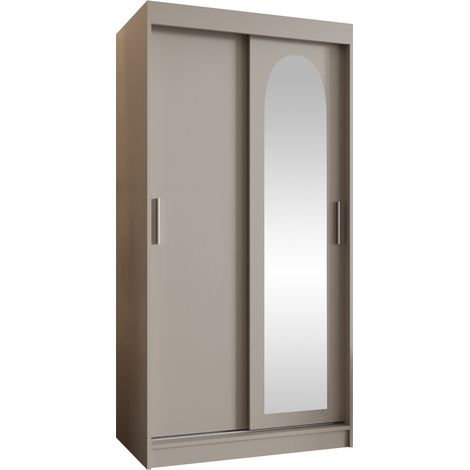 Armoire Hartford 505, Cachemire, 200x100x62cm, Portes d'armoire: Coulissantes, Nombre d'étagères: 5