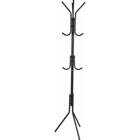 Cintre sur pied en métal noir 175 cm (1/3)