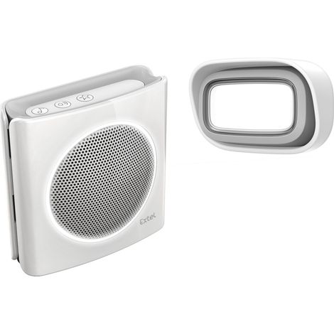 Extel – Carillon sans fil à piles personnalisable 200m – 6 sonneries diBi Flash – Indice IP44 – Volume réglable – 81735 (1/5)