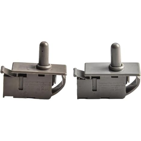 Lot de 2 interrupteurs de lumière pour réfrigérateur normalement fermés, 2 broches pour porte de réfrigérateur, nominal pour 250 V/125 V, pièces de rechange pour réfrigérateur (1/5)