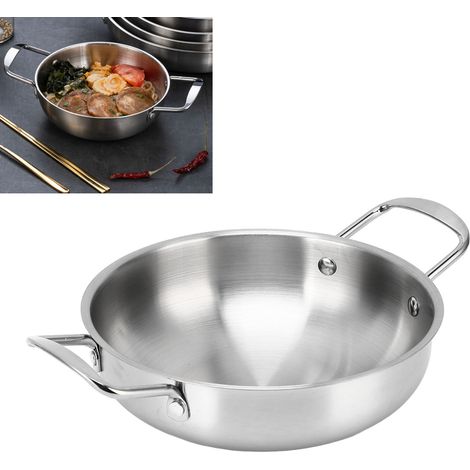 Casserole Ramen en Acier Écologique 26cm pour Nouilles, Soupe et Porridge, Chauffage Uniforme (1/5)
