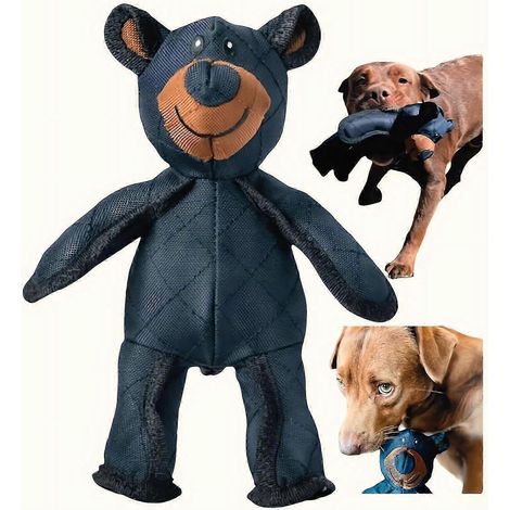Unzerbrechliches Teddybär-Hundespielzeug 2.0, quietschender Plüsch-Teddybär, Kau- und Apportierspielzeug für alle Hundegrößen