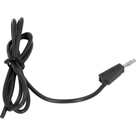 Câble de test avec fiche banane 4mm noir, laiton PE, fil électrique de mesure pour testeur de tension, batterie camion, lot de 2, connecteur mâle, sonde de contrôle, accessoire multimètre (1/5)