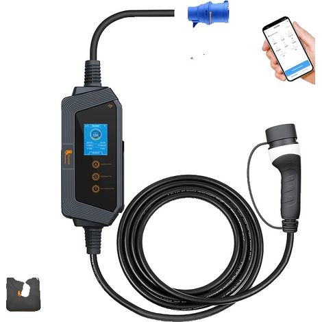 Chargeur EV Portable, Contrôle Wi-Fi, Sortie de Puissance de 7KW, 7KW APP NON Adaptateur (1/2)