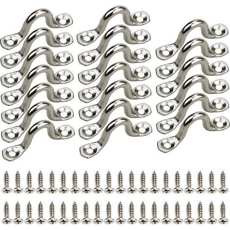 20 Pièces Petite Poignée Attacher Le Point d'ancrage Poignées De Cano Poignées D'arrimage Poignée De Maintien Robuste Poignée De Porte Marine Boucle De Cano Acier Inoxydable 316 (1/5)