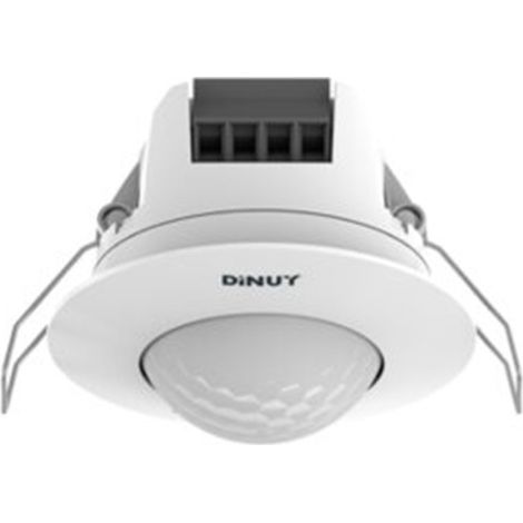 Detector Bluetooth 360º empotrable para techo (3000W 2000lm 230V) IP40 Ø8x6,3x6,3cm color blanco (1/4)