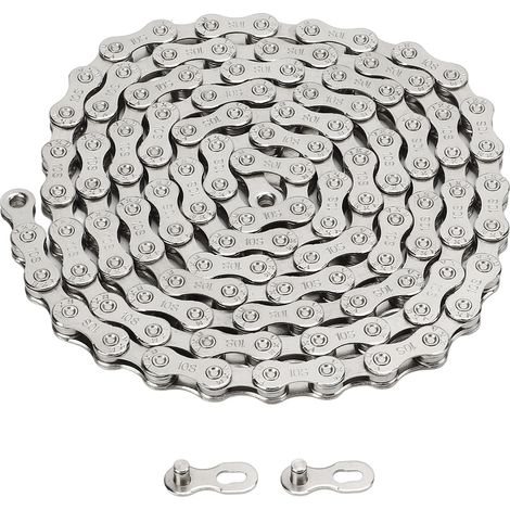 Chaîne de Vélo 10 Vitesses en Acier Carbone Haute Rigidité Résistance aux Chocs pour VTT et Vélo de Route