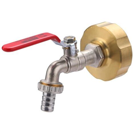 Quarter-turn tank tap + S60 adapter fitting - 20x27 (3/4") female (1/5)