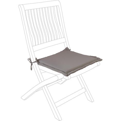 Gestepptes Stuhlkissen aus wasserabweisendem Polyester 180 für den Innen- und Außenbereich. -Choco / Kit mit 2 Stück