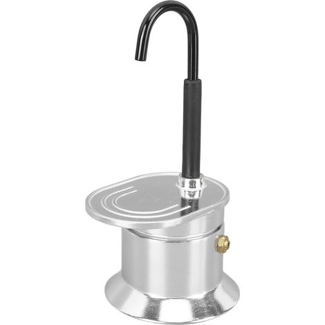 Machine à Expresso sur Cuisinière, Cafetière à Moka à Tube Unique, 1 Tasse, Bec en Alliage D'aluminium de 50 Ml, Cafetière Italienne pour les Fêtes en Plein Air, les Voyages, la (1/5)