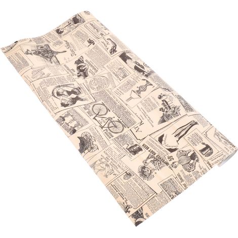 Peint Vintage Autocollant Mural Journal Décoration Murale Diy Peint De Fond (1/5)