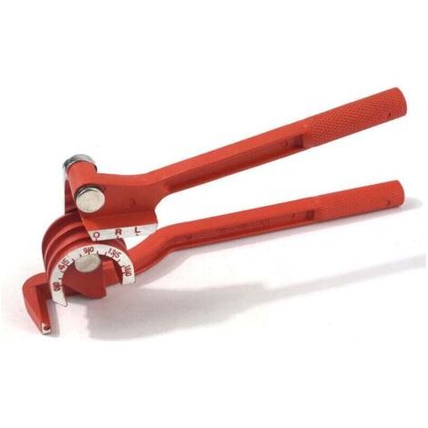 Cintreuse de tuyau, cintreuse de tuyau 3 en 1 6 mm/8 mm/10 mm Cintreuse de tuyau en cuivre Coupe-tuyau en cuivre 90° Cintreuse manuelle robuste pour tuyaux de gaz d'eau HVAC - Rouge.