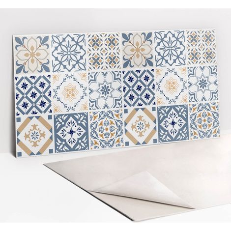 Panneaux muraux autocollants en vinyle imperméable - Mosaïque ornementale 100 x 50 cm (1/5)