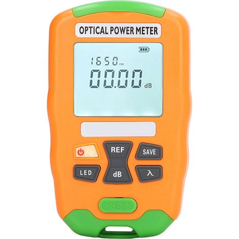Mini-Leistungsmessgerät für FC-, SC- und ST-Glasfaseroptik, universelle Schnittstelle, Empfindlichkeit von -50 bis +26 dBm, orange (1/5)