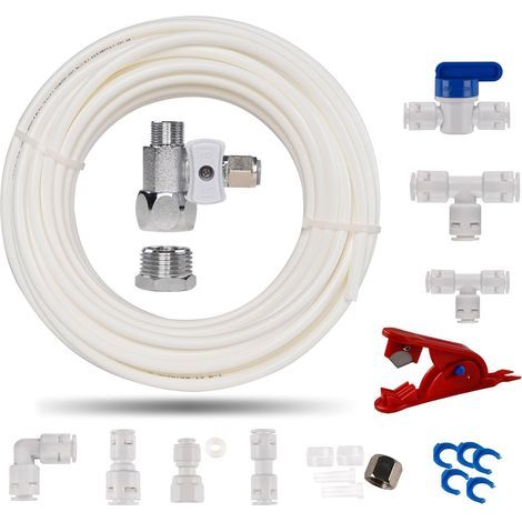 x 15 m Schlauchanschluss-Set für Umkehrosmosepumpe, Ventil und Kühlschrankadapter (1/5)