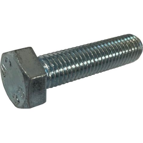 M20 x 65 mm Hex Set Screw Zinc Plated Grade 8.8 Steel DIN933 (1/2)
