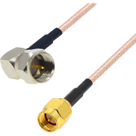 Anschlusskabel mit F-Stecker (RA) / SMA-Stecker (RG316, 2 m)