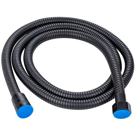 Flexible de douche 1,5 m Versailles noir mat, flexible de douche universel, câble de douche en acier inoxydable, anti-explosion et anti-torsion (1/5)