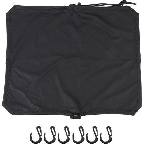 Copertura per bagagli da moto, supporto posteriore elastico nero ad alta resistenza per bicicletta, ATV, motoslitta, taglia L. (1/4)