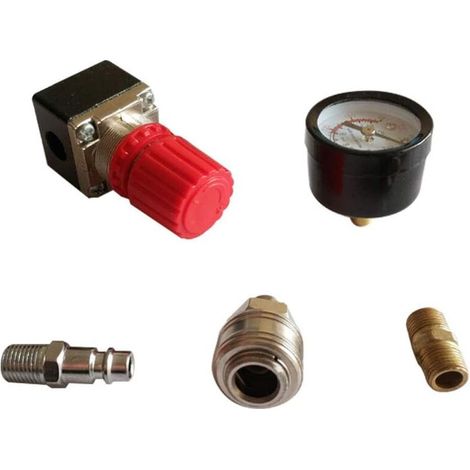 Régulateur Pressione Aria Compatto, Valvola Pneumatica 180 PSI 12 Bar, Connettore Rapido, 3 Vie (1/3)