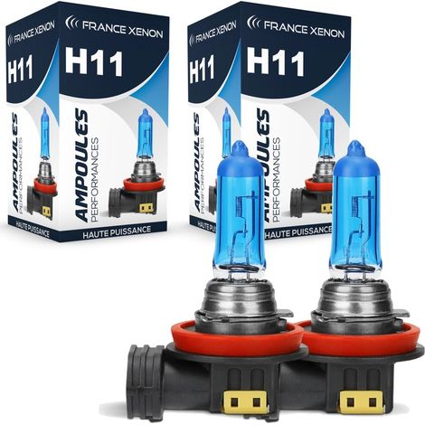 2 x Ampoules H11 4300K 100W SUPER WHITE - FRANCE-XENON - Ampoules halogène 12V - La paire (1/4)