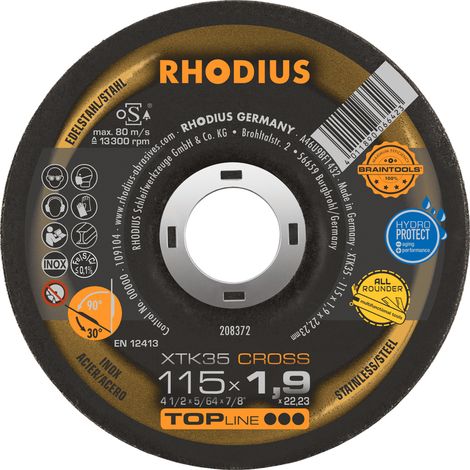 RHODIUS XTK35 CROSS, 25 Stück, 115 x 1,9 mm, Trennscheibe (1/2)