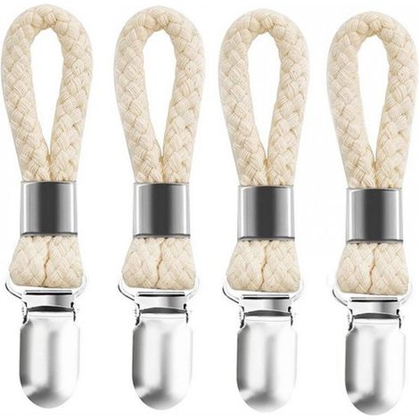 Crochets porte-serviettes - Pinces à serviettes - Lot de 4 - Crochets de suspension - Pinces à serviettes - Crochets pour torchons - Pour cuisine, salle de bain, balcon, placards (1/5)