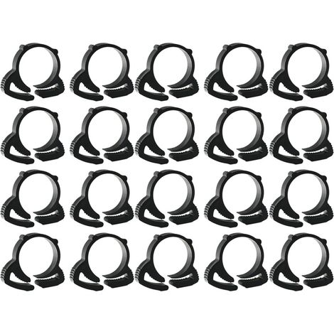 SHINING HOUSE Lot de 20 colliers de serrage en nylon à cliquet en plastique pour tuyau d'arrosage (φ20 mm) (1/5)