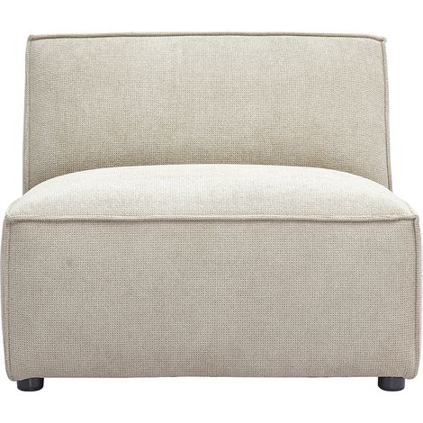 Modul rechts für Sofa in beigefarbenem Samt-Effekt Textilstoff SPLIT (1/5)