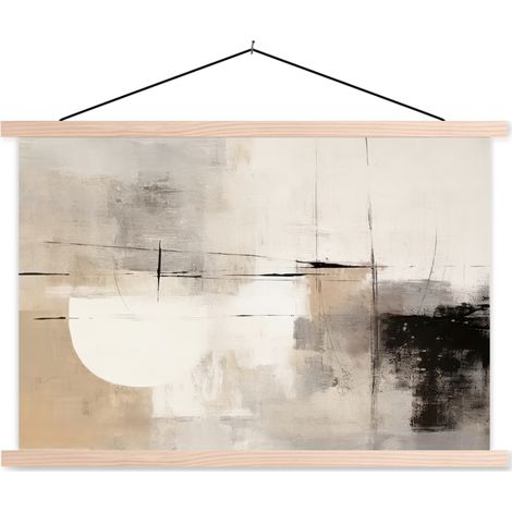 AFFICHE AVEC CADRE MAGNÉTIQUE Abstrait - Art - Gris 60x40 (1/3)