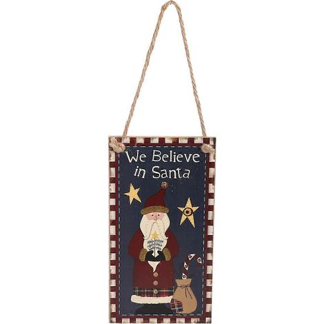 Décoration murale pour fête de Noël : Nous croyons au Père Noël (1/2)