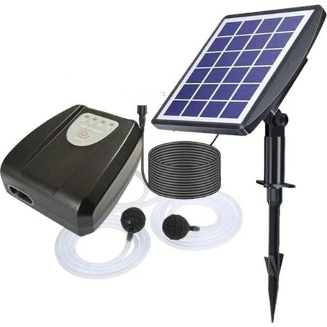 3W solar oxygen pump, solar air pump for outdoor ponds and pools, ideal for fishing and water maintenance. (1/5)