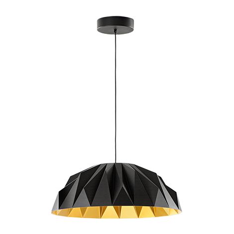 Suspension Led Design Moderne Avec Structure En Métal Et Acrylique Bicolore Noir Mat Et Or Mat, 20W 3000K - Perenz Illuminazioni Pour Intérieur (1/3)