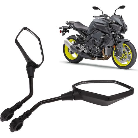Rétroviseur universel de guidon de 22 mm pour motos, véhicules électriques/quads et modèles Honda, Yamaha, Kawasaki et Suzuki. (1/5)