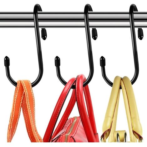Kleiderbügel, einzigartiges Design mit drehbaren Haken, großer Organizer für Handtaschen, Geldbörsen, Gürtel, Hüte, Rucksäcke und Jeans (8 Stück) (1/4)