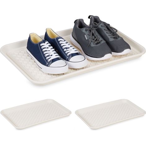 Set mit 3 abtropfschalen fur schuhe 60 x 40 cm
