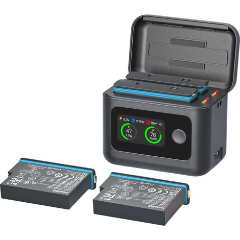 Compatible avec le chargeur Shadow Stone Insta360 x4Air, l'étui de chargement de batterie, le gestionnaire de charge portable et les (1/5)