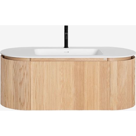 Ensemble de meubles de salle de bain en bois Carsone avec lavabo intégré SKLUM