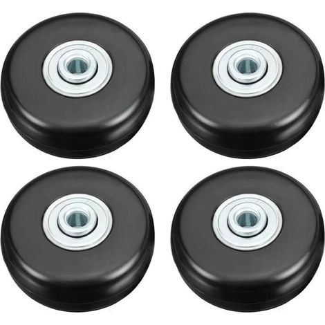 Roulette Valise,Bagage Valise Réparation Roulette Charge Lourd 50mm Muette Caoutchouc Universelle Pivotante Roue Rechange Transport Remplace Roulette 4PCS pour Valise/Bagage/Sac à Dos/Voyage (1/5)