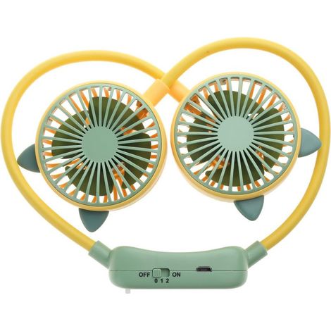 Tragbarer Nackenventilator mit 2 Geschwindigkeitsstufen, USB-aufladbar, leise, ideal für Outdoor-Sportarten. (1/5)